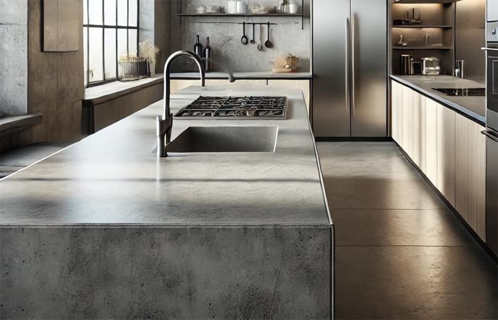 Concrete Countertop in Kitchen